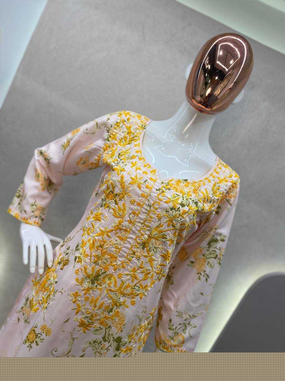 RAYON EMBROIDERED KURTIS WITH BOTTOM - MYLUXURY LANE ENTERPRISE